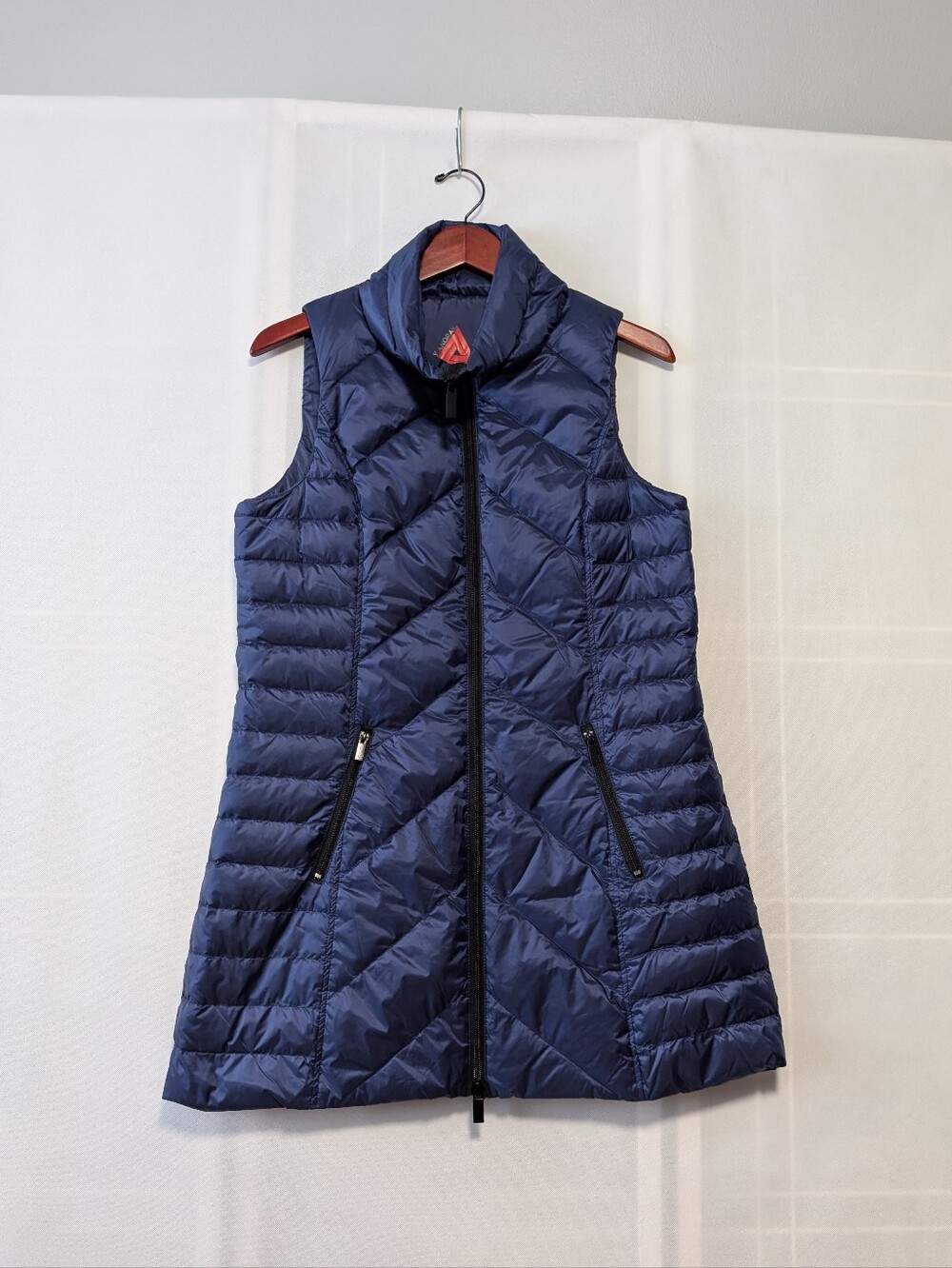 MY ANORAK Women's Navy blue Nylon Duck Down Lightweith Vest Size Medium